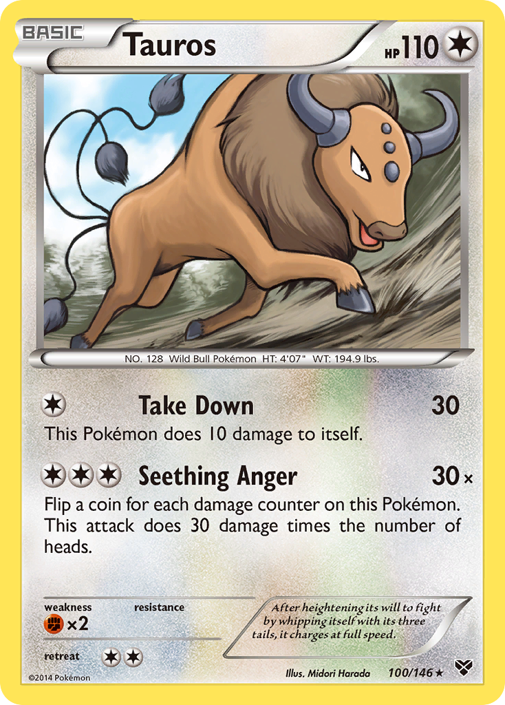 Tauros (100/146) [XY: Base Set] | Anubis Games and Hobby