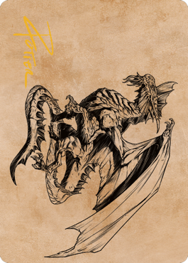 Ancient Silver Dragon Art Card (47) (Gold-Stamped Signature) [Commander Legends: Battle for Baldur's Gate Art Series] | Anubis Games and Hobby