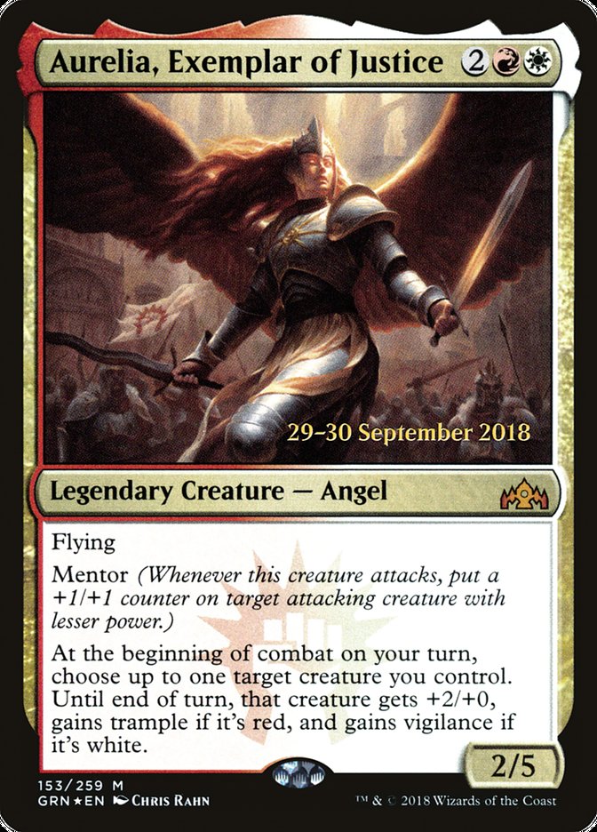 Aurelia, Exemplar of Justice [Guilds of Ravnica Prerelease Promos] | Anubis Games and Hobby