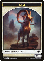 Goblin // Goat Double-Sided Token [Commander 2014 Tokens] | Anubis Games and Hobby