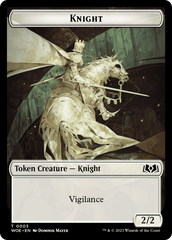 Knight // Food (0011) Double-Sided Token [Wilds of Eldraine Tokens] | Anubis Games and Hobby