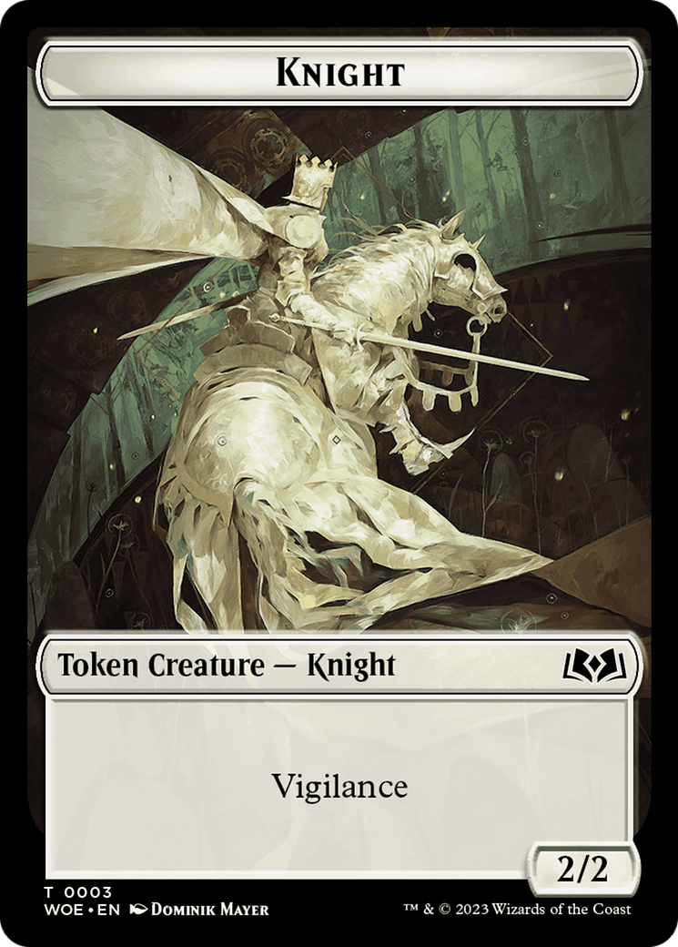 Knight Token [Wilds of Eldraine Tokens] | Anubis Games and Hobby