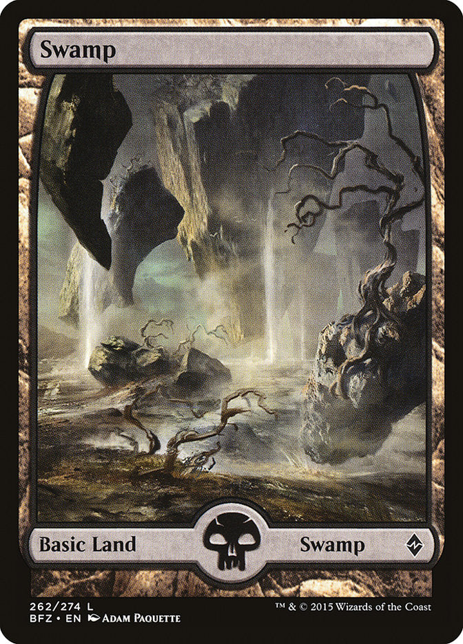 Swamp (262) (Full Art) [Battle for Zendikar] | Anubis Games and Hobby