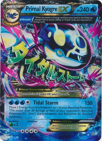 Primal Kyogre EX (55/160) (Jumbo Card) [XY: Primal Clash] | Anubis Games and Hobby