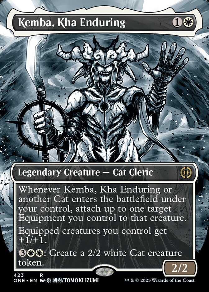 Kemba, Kha Enduring (Borderless Manga Step-and-Compleat Foil) [Phyrexia: All Will Be One] | Anubis Games and Hobby