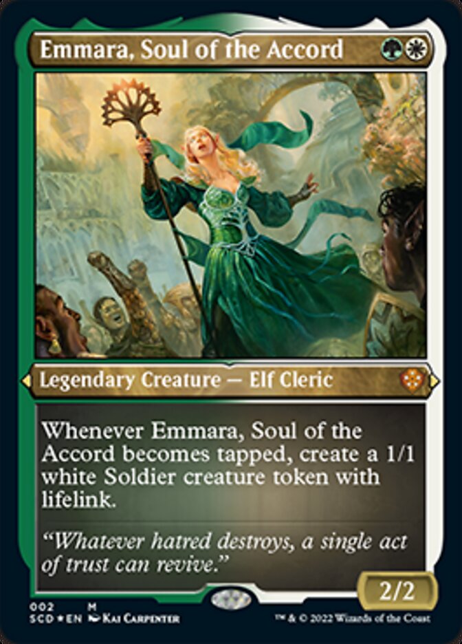 Emmara, Soul of the Accord (Foil Etched) [Starter Commander Decks] | Anubis Games and Hobby