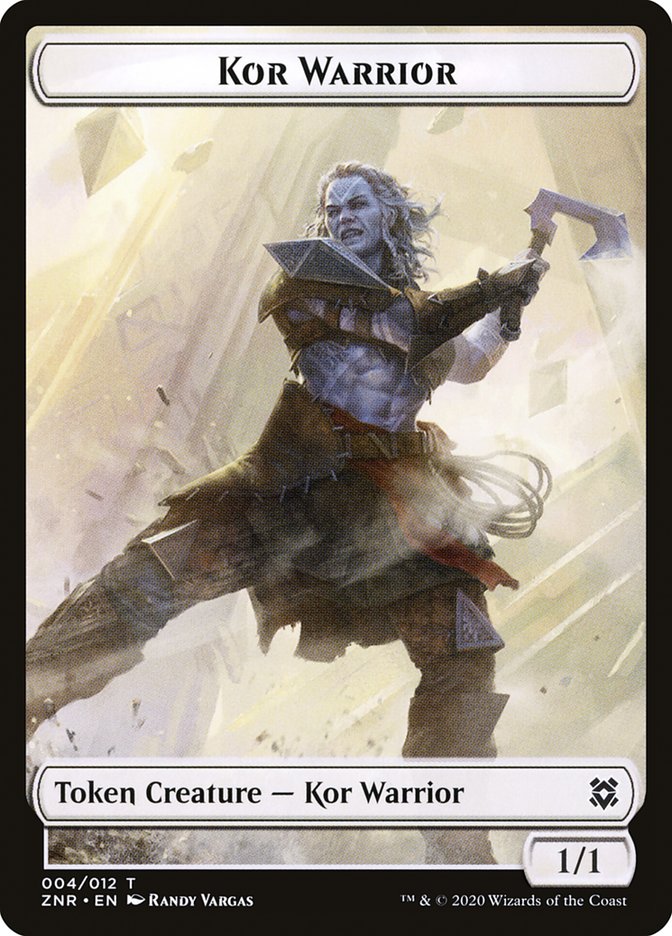 Kor Warrior Token [Zendikar Rising Tokens] | Anubis Games and Hobby