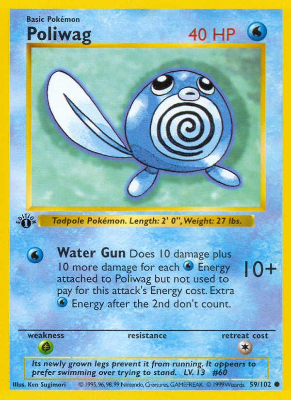 Poliwag (59/102) (Shadowless) [Base Set 1st Edition] | Anubis Games and Hobby