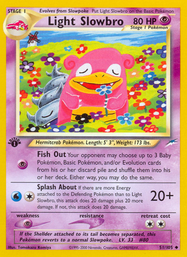 Light Slowbro (51/105) [Neo Destiny 1st Edition] | Anubis Games and Hobby