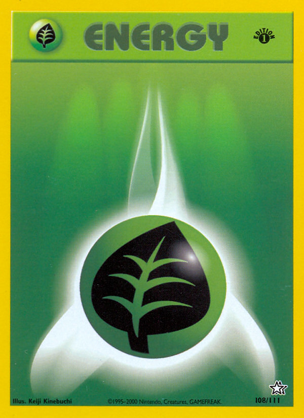 Grass Energy (108/111) [Neo Genesis 1st Edition] | Anubis Games and Hobby
