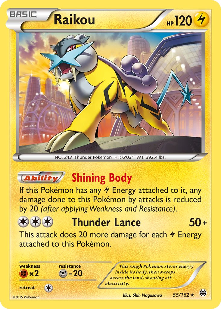 Raikou (55/162) (Cosmos Holo) (Blister Exclusive) [XY: BREAKthrough] | Anubis Games and Hobby