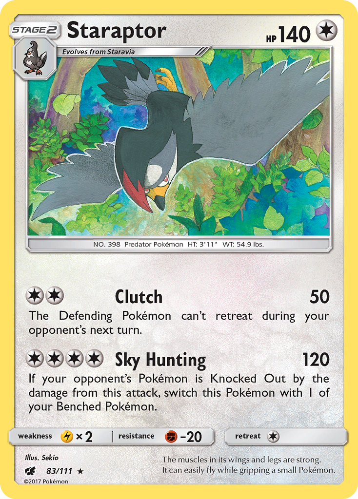 Staraptor (83/111) [Sun & Moon: Crimson Invasion] | Anubis Games and Hobby