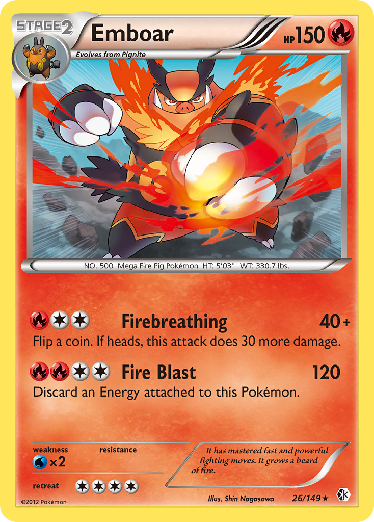 Emboar (26/149) [Black & White: Boundaries Crossed] | Anubis Games and Hobby