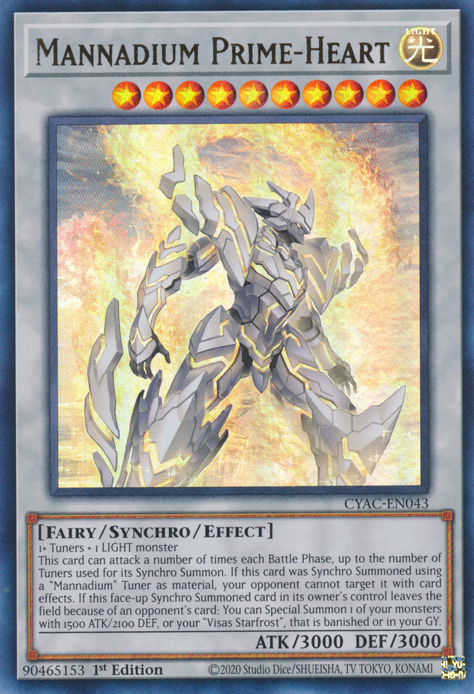 Mannadium Prime-Heart [CYAC-EN043] Ultra Rare | Anubis Games and Hobby