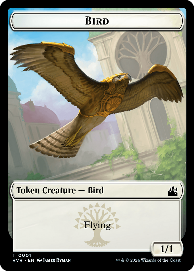 Bird // Spirit (0004) Double-Sided Token [Ravnica Remastered Tokens] | Anubis Games and Hobby