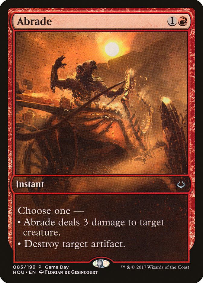 Abrade (Game Day) [Hour of Devastation Promos] | Anubis Games and Hobby