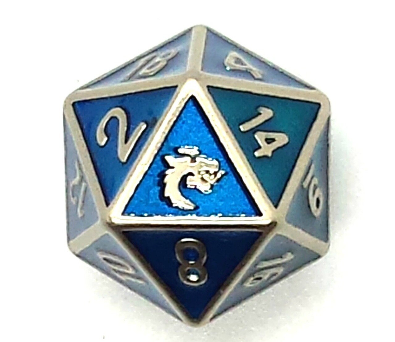 Elven Metal RPG D20 dice - Teal | Anubis Games and Hobby