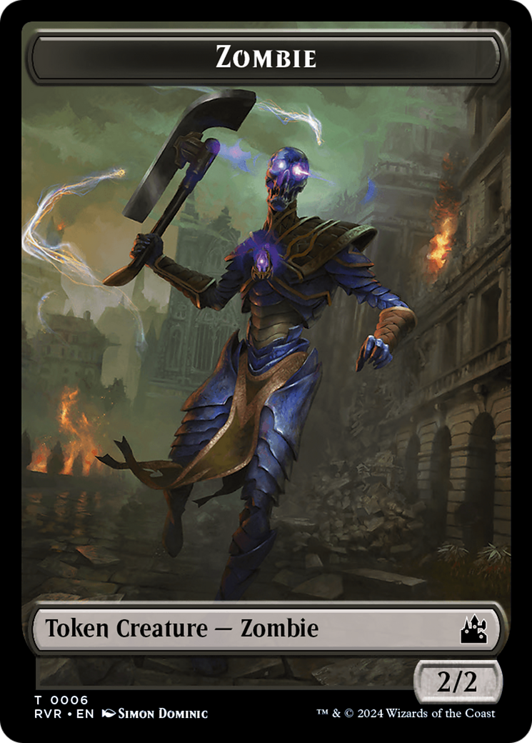 Saproling // Zombie Double-Sided Token [Ravnica Remastered Tokens] | Anubis Games and Hobby