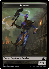 Spirit (0018) // Zombie Double-Sided Token [Ravnica Remastered Tokens] | Anubis Games and Hobby