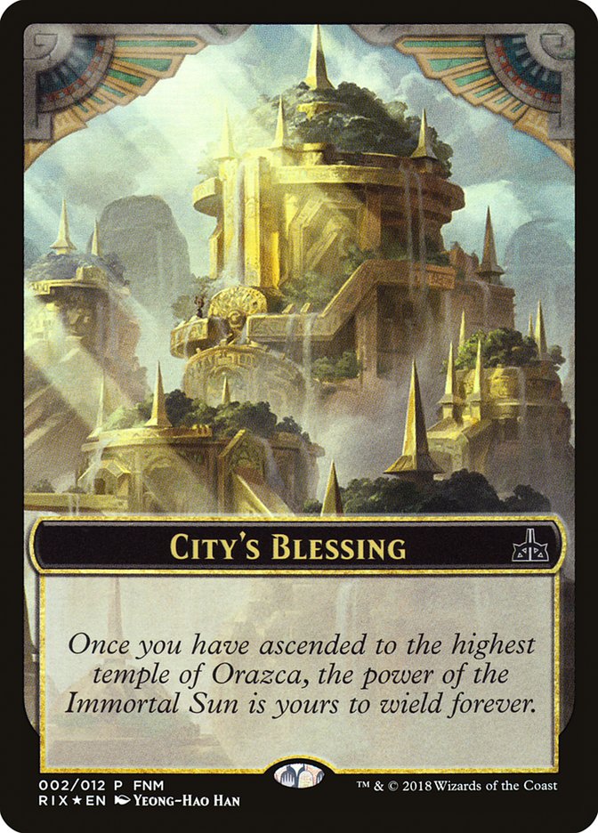 City's Blessing // Elemental Double-Sided Token [Friday Night Magic 2018] | Anubis Games and Hobby