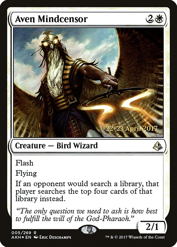 Aven Mindcensor [Amonkhet Prerelease Promos] | Anubis Games and Hobby