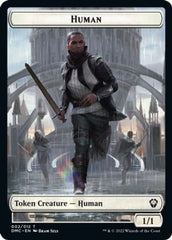 Human // Snake Double-Sided Token [Dominaria United Commander Tokens] | Anubis Games and Hobby