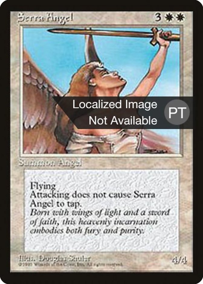 Serra Angel [Fourth Edition (Foreign Black Border)] | Anubis Games and Hobby