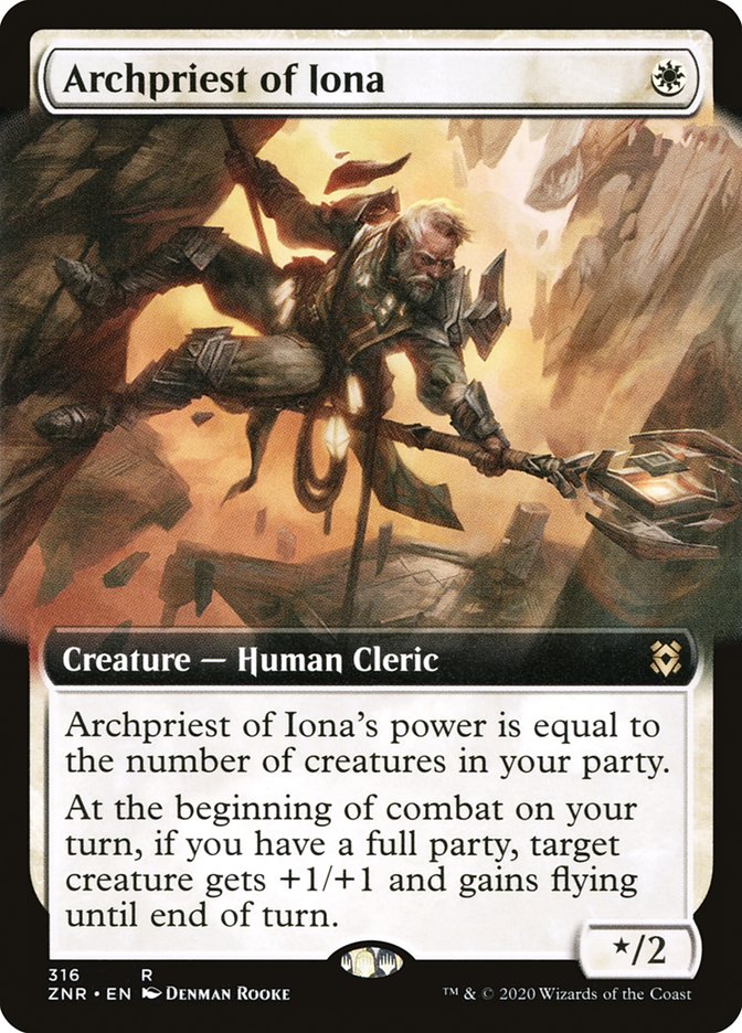 Archpriest of Iona (Extended Art) [Zendikar Rising] | Anubis Games and Hobby