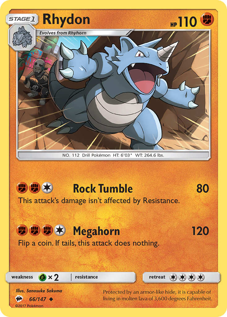 Rhydon (66/147) [Sun & Moon: Burning Shadows] | Anubis Games and Hobby