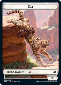 Cat // Copy Double-Sided Token [Zendikar Rising Tokens] | Anubis Games and Hobby