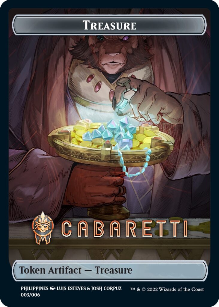 Treasure Token (Cabaretti) (Southeast Asia Artists) [Streets of New Capenna Tokens] | Anubis Games and Hobby