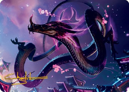 Junji, the Midnight Sky 1 Art Card (Gold-Stamped Signature) [Kamigawa: Neon Dynasty Art Series] | Anubis Games and Hobby