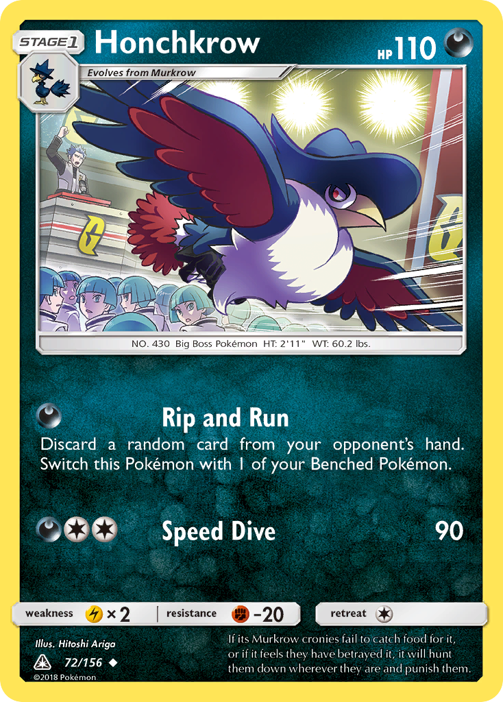 Honchkrow (72/156) [Sun & Moon: Ultra Prism] | Anubis Games and Hobby