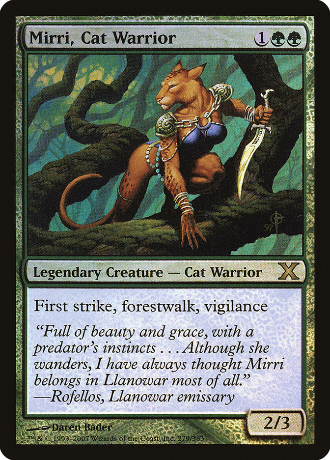 Mirri, Cat Warrior (Premium Foil) [Tenth Edition] | Anubis Games and Hobby