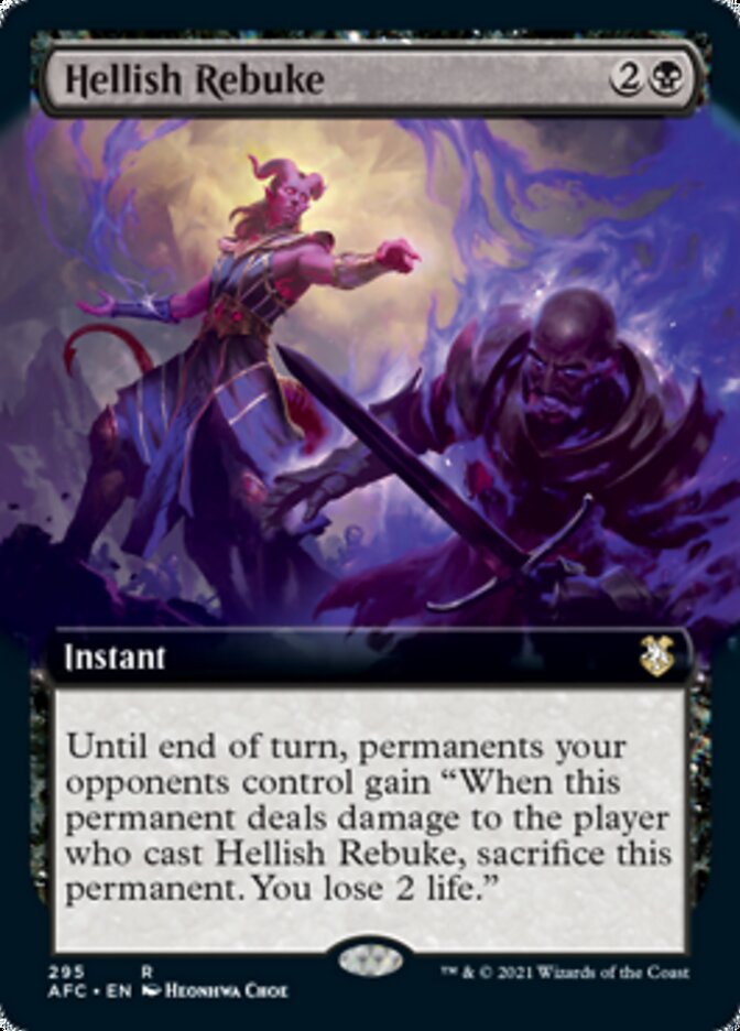 Hellish Rebuke (Extended Art) [Dungeons & Dragons: Adventures in the Forgotten Realms Commander] | Anubis Games and Hobby