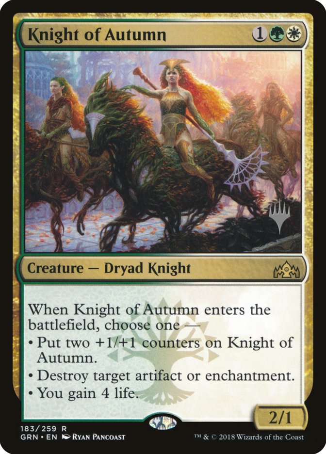 Knight of Autumn (Promo Pack) [Guilds of Ravnica Promos] | Anubis Games and Hobby