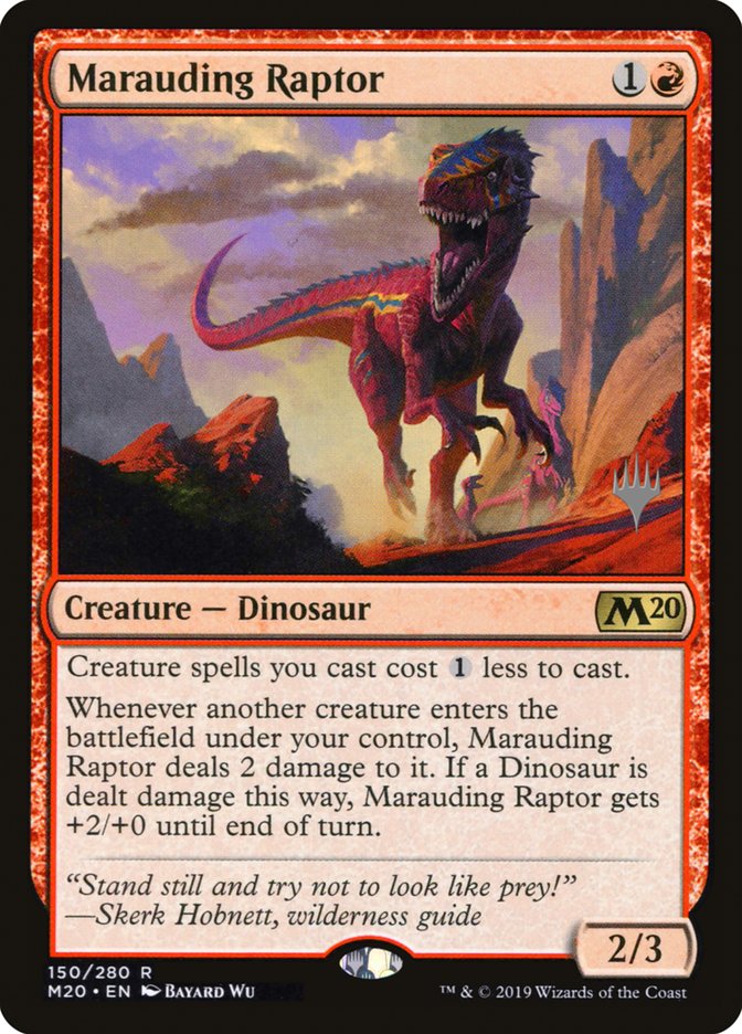 Marauding Raptor (Promo Pack) [Core Set 2020 Promos] | Anubis Games and Hobby