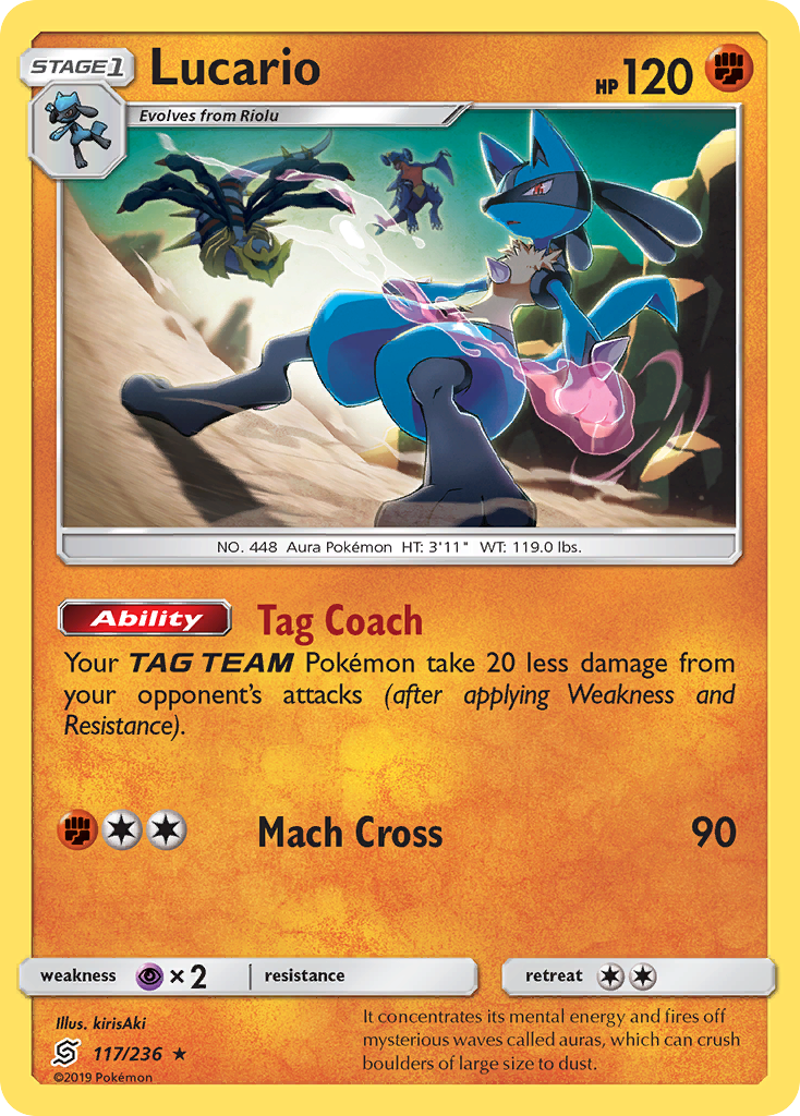 Lucario (117/236) [Sun & Moon: Unified Minds] | Anubis Games and Hobby