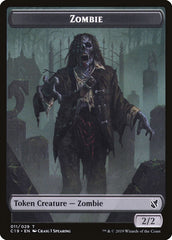 Zombie (010) // Zombie (011) Double-Sided Token [Commander 2019 Tokens] | Anubis Games and Hobby