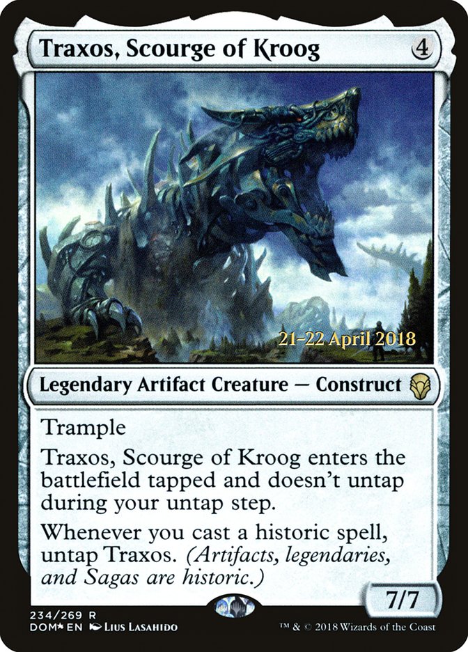 Traxos, Scourge of Kroog [Dominaria Prerelease Promos] | Anubis Games and Hobby