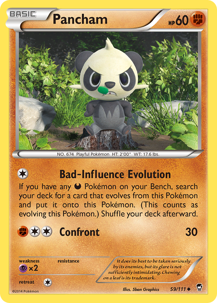 Pancham (59/111) [XY: Furious Fists] | Anubis Games and Hobby