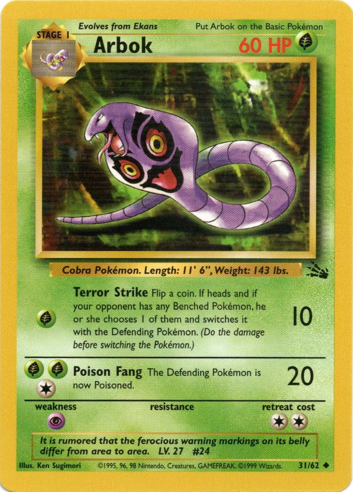 Arbok (31/62) [Fossil Unlimited] | Anubis Games and Hobby