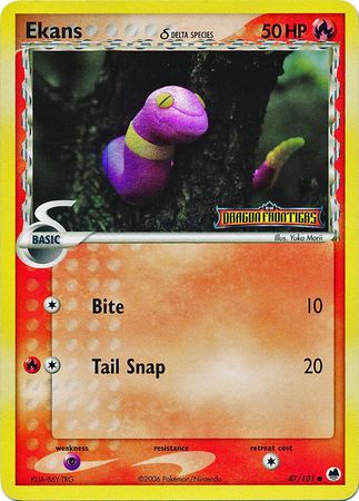 Ekans (47/101) (Delta Species) (Stamped) [EX: Dragon Frontiers] | Anubis Games and Hobby