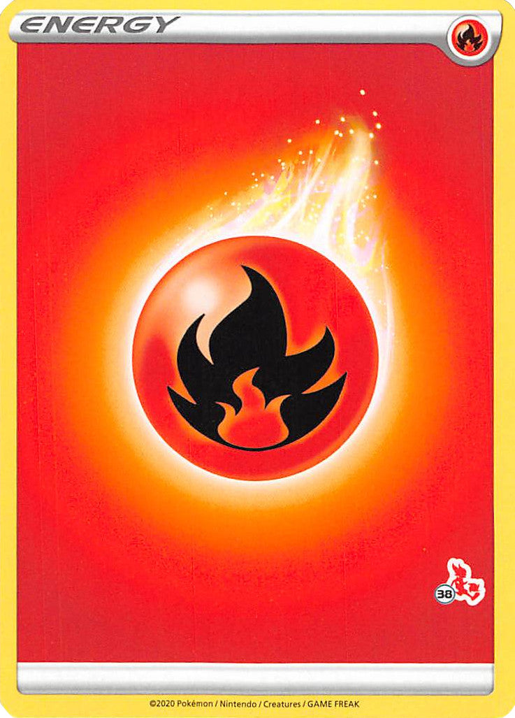 Fire Energy (Cinderace Stamp #38) [Battle Academy 2022] | Anubis Games and Hobby