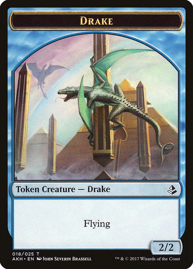 Angel of Sanctions // Drake Double-Sided Token [Amonkhet Tokens] | Anubis Games and Hobby