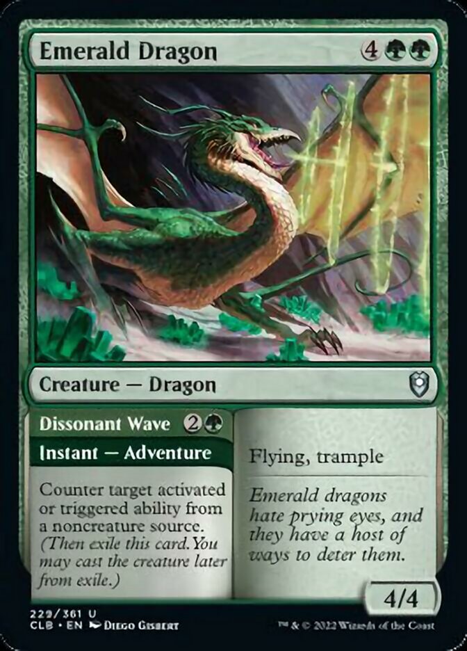 Emerald Dragon // Dissonant Wave [Commander Legends: Battle for Baldur's Gate] | Anubis Games and Hobby