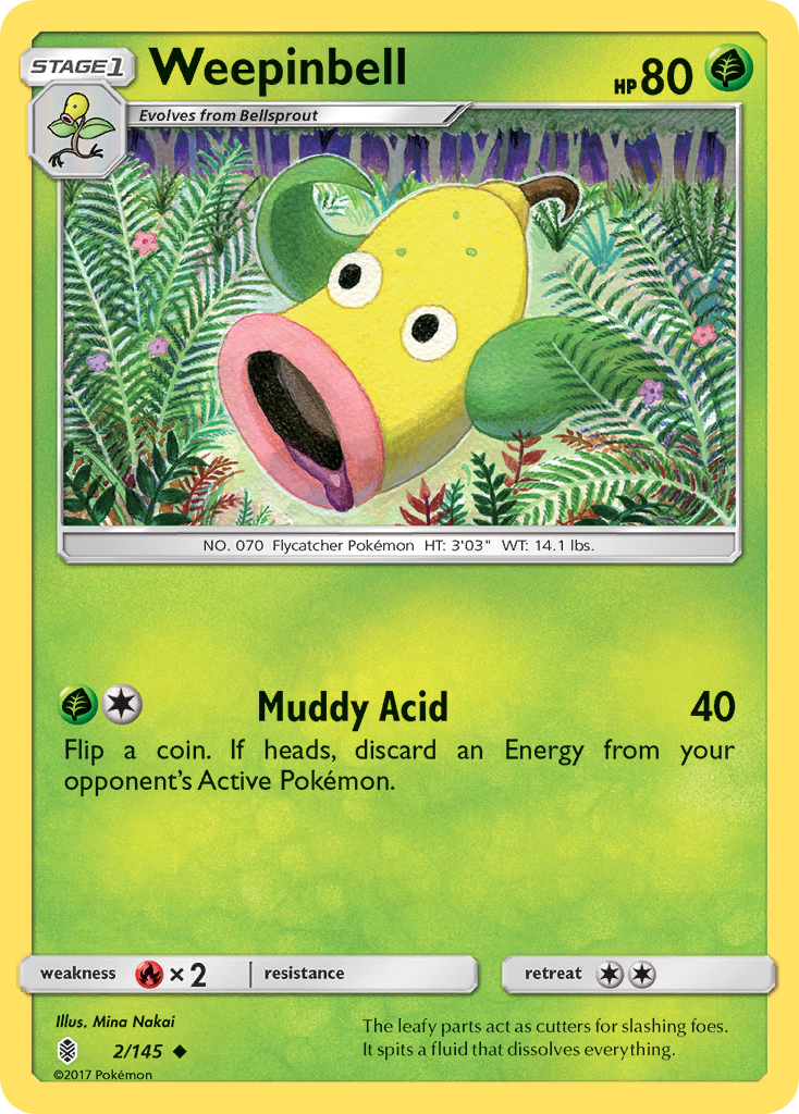 Weepinbell (2/145) [Sun & Moon: Guardians Rising] | Anubis Games and Hobby