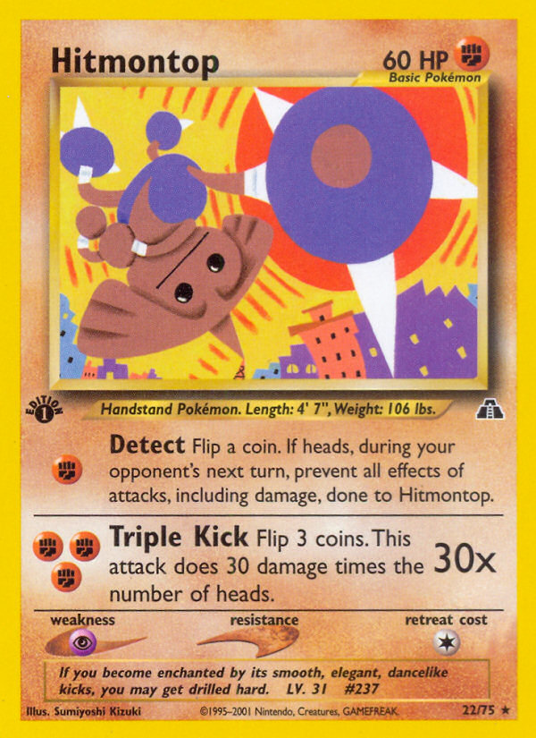 Hitmontop (22/75) [Neo Discovery 1st Edition] | Anubis Games and Hobby