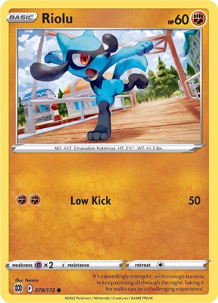 Riolu (078/172) [Sword & Shield: Brilliant Stars] | Anubis Games and Hobby