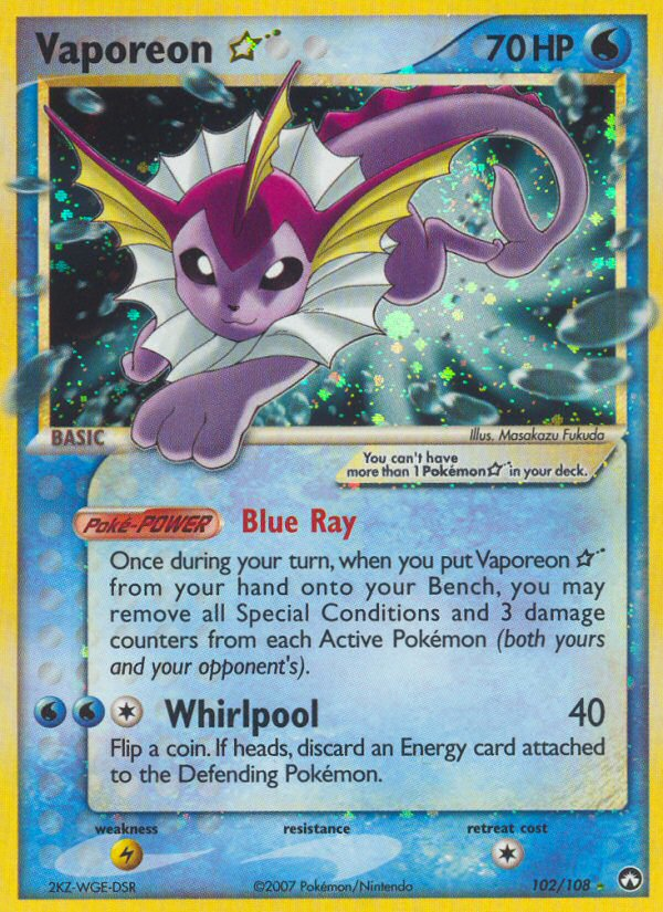 Vaporeon Star (102/108) [EX: Power Keepers] | Anubis Games and Hobby